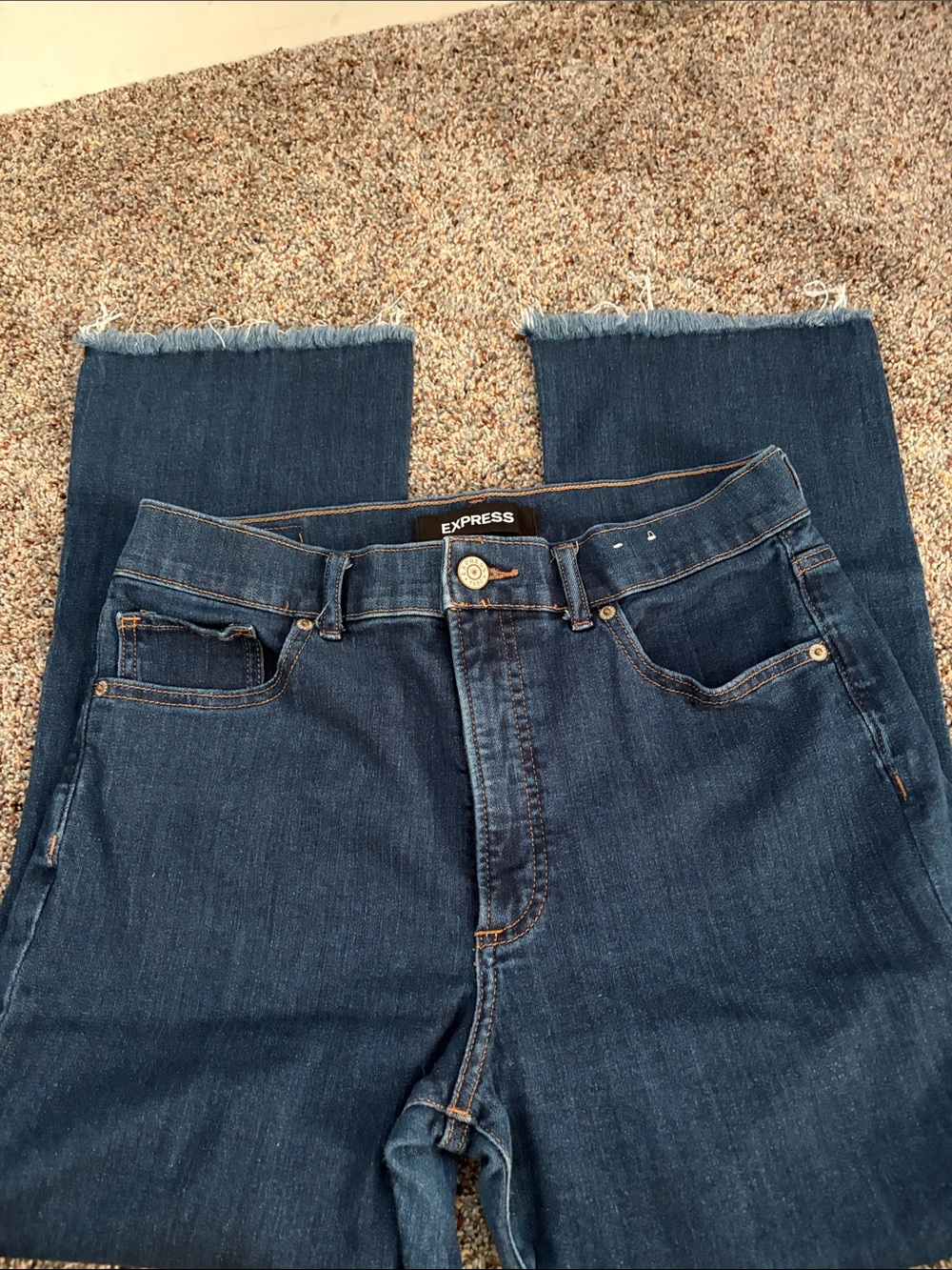 Express High-Rise Dark Blue High Rise Jeans